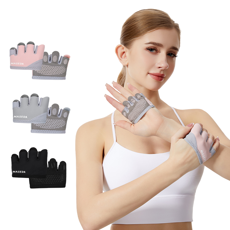 Yoga Fitness Pilates - Par de Luvas Fitness Sem Dedos: