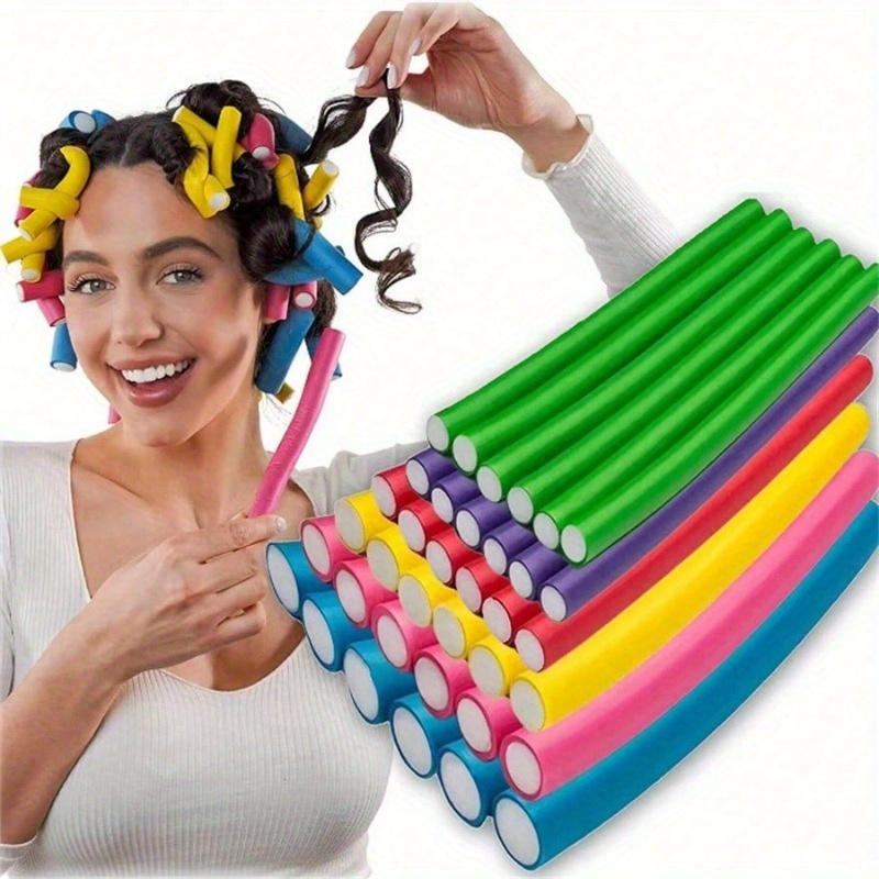Foam Roller - 10pc rolos de cabelo flexíveis sem