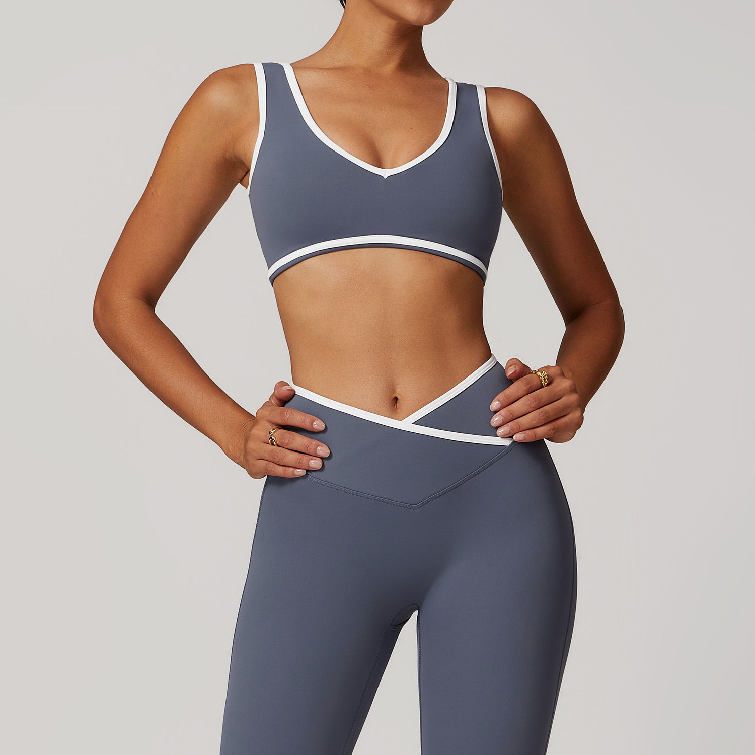 Yoga Và Fitness - Top Esportivo Feminino com Decote em