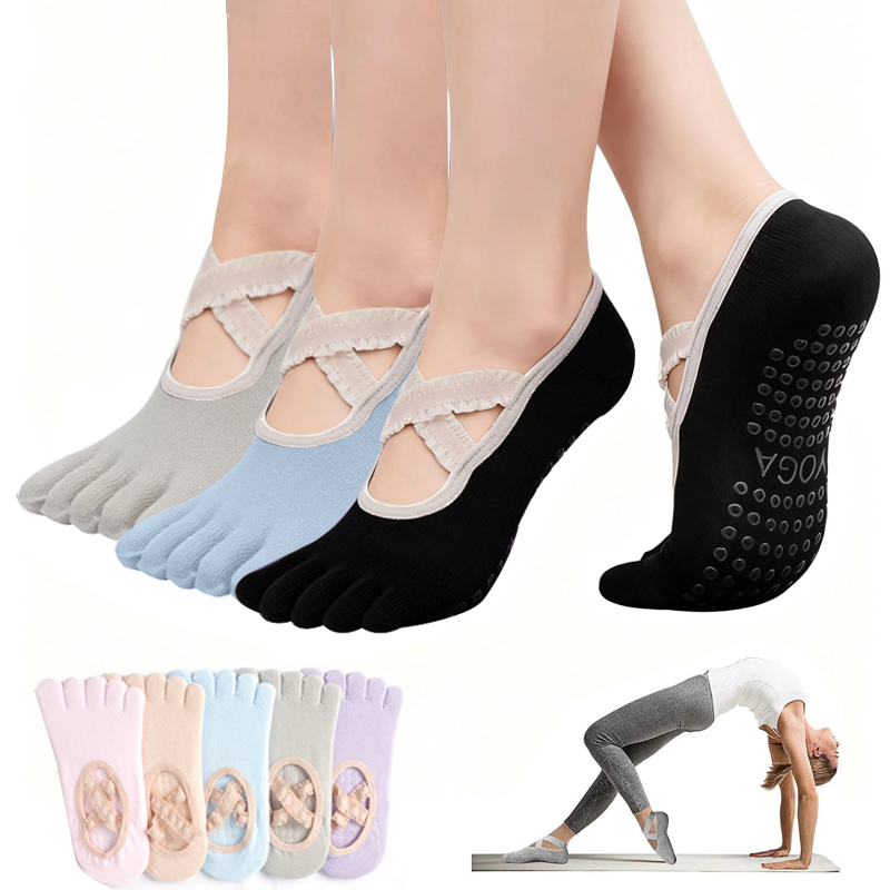Yoga Fitness Pilates - Meias de Pilates Antiderrapantes para Mulheres