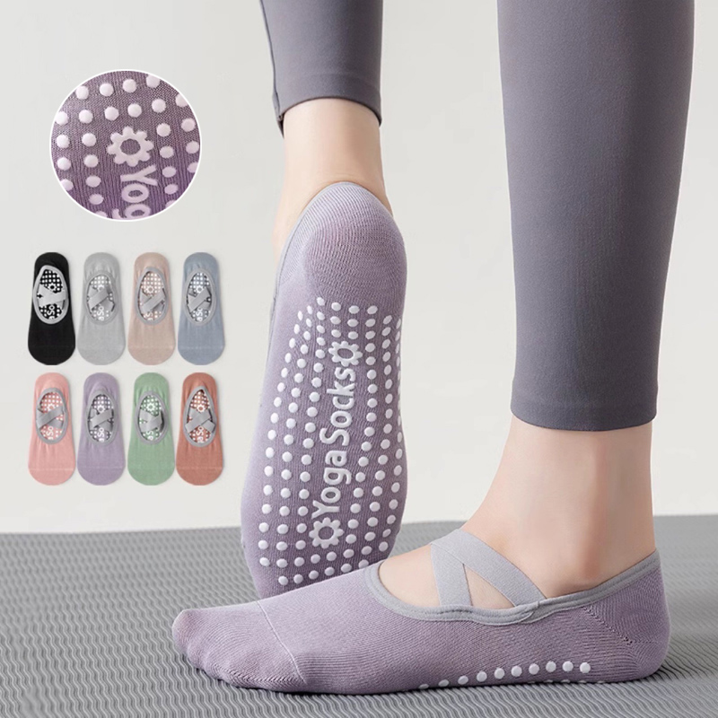 Yoga Fitness Pilates - Meias de yoga com fundo de