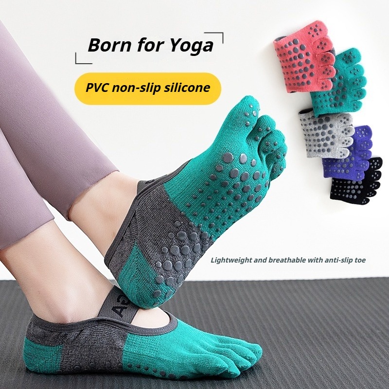Yoga Fitness Pilates - Meias de Pilates Profissionais Antiderrapantes de