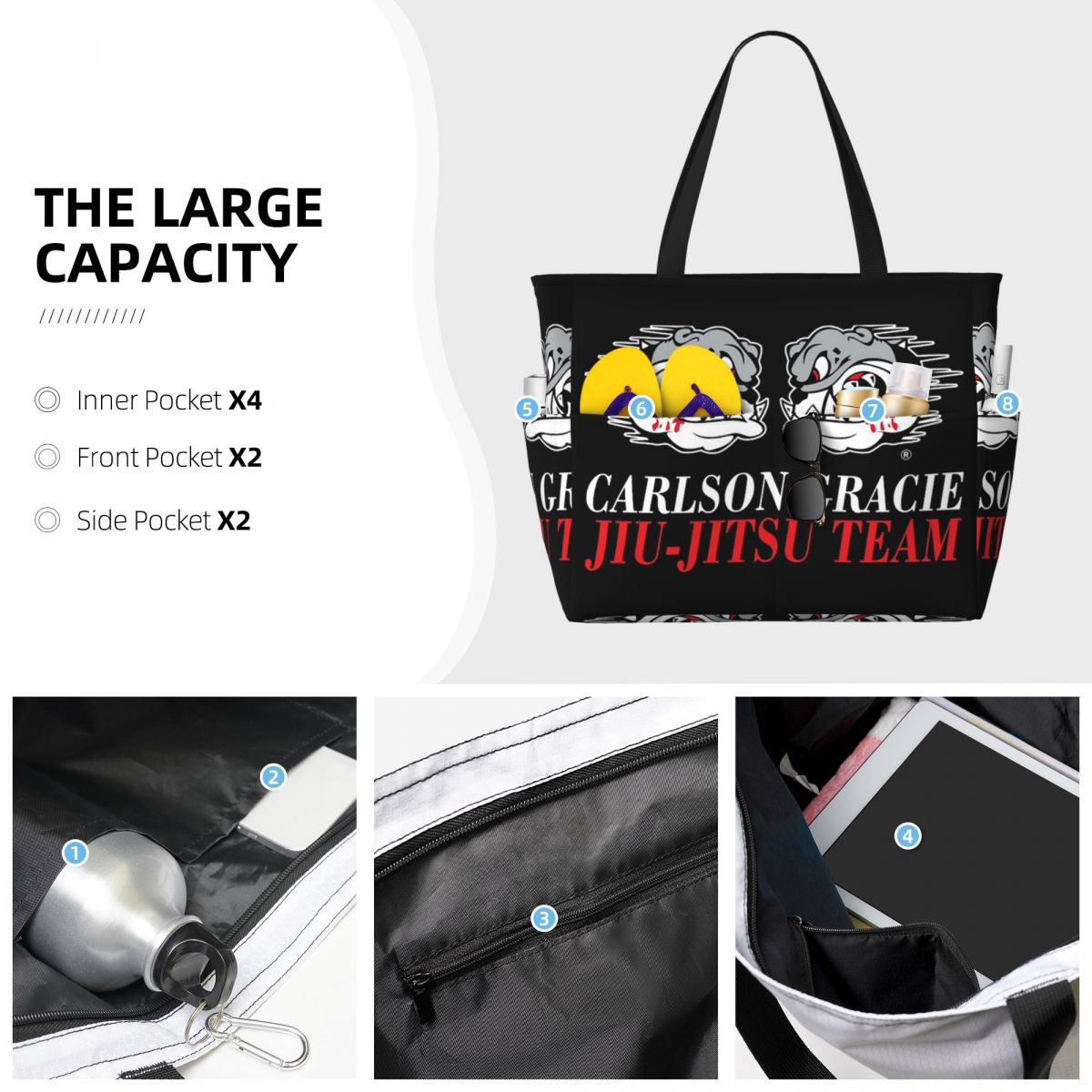 Bolsa de praia com logotipo da - Yoga Fitness Jiu Jitsu avaliação e preço