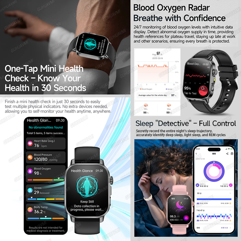 GUHUAVMI 2026 Novo Smartwatch  - Wrist Wraps Fitness avaliação e preço