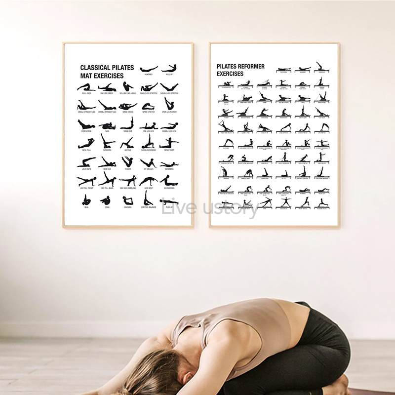 Pôster de Quadro de Exercícios - Yoga Fitness Pilates avaliação e preço