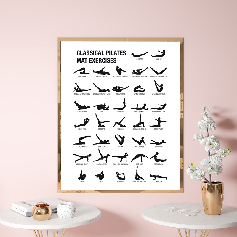 Pôster de Quadro de Exercícios - Yoga Fitness Pilates avaliação e preço