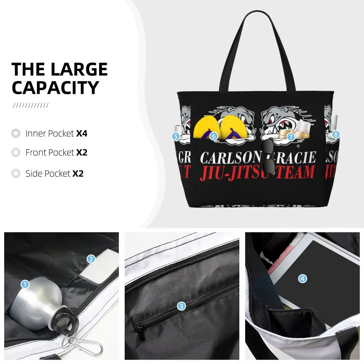 Bolsa de praia com logotipo da - Yoga Fitness Jiu Jitsu avaliação e preço